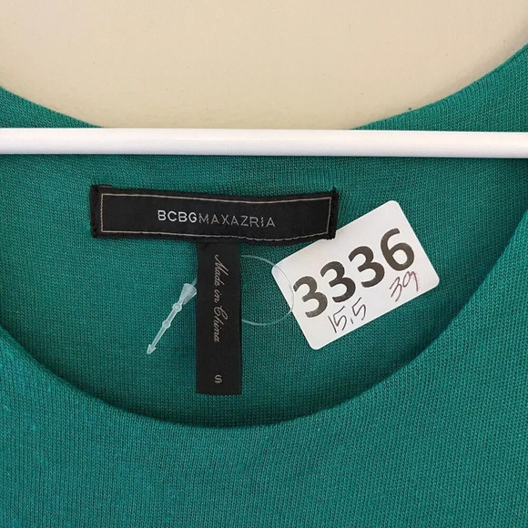 BCBGMAXAZRIA Womens Black Green Bodycon Dress Small Colorblock Sleeveless - Picture 2 of 8